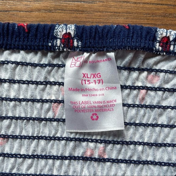 No Boundaries strapless red white & blue floral mini dress size XL (jrs) - Picture 11 of 13